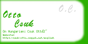 otto csuk business card